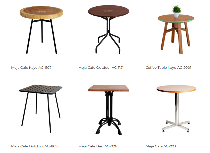 23+ Model Design Meja Kursi Cafe Unik, Minimalis & Simpel  