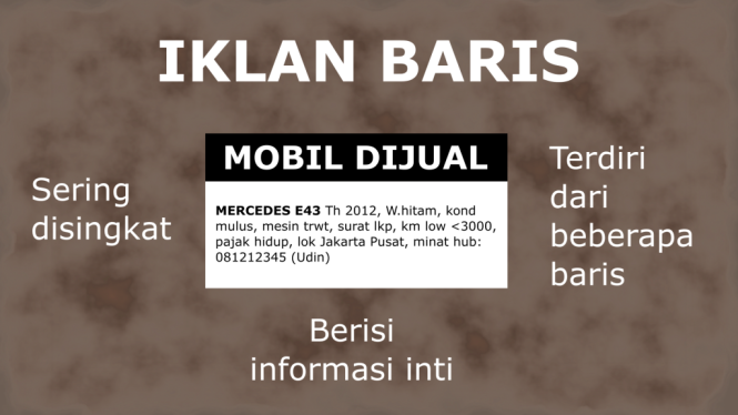 Contoh Iklan Baris, Kalimat Pemikat Konsumen  