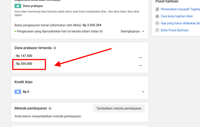 TopUp Saldo Iklan Facebook Ads Meta Gagal Bayar Uang Hilang  