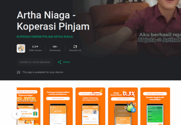 Artha Niaga: Pinjol Ilegal Tidak Berizin OJK / AFPI (Hati2!)