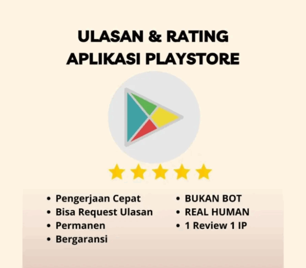 Jasa Ulasan, Rating Install Aplikasi Playstore (APK)