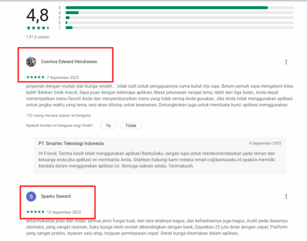 Review Bintang 5 Palsu di Aplikasi Pinjaman Online: Realita!