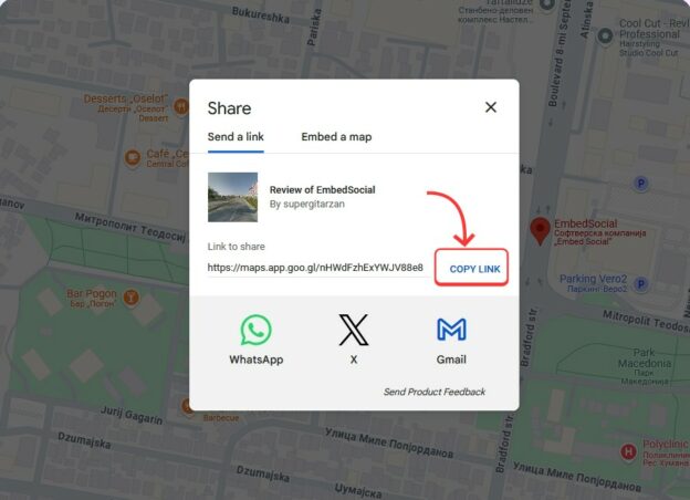 Cara Share Link Review Google Maps