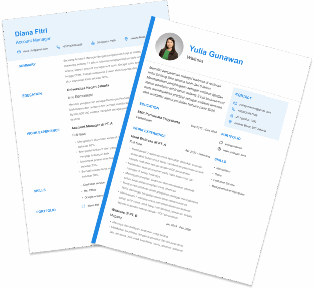 CV dan Resume Online untuk Pelamar Kerja