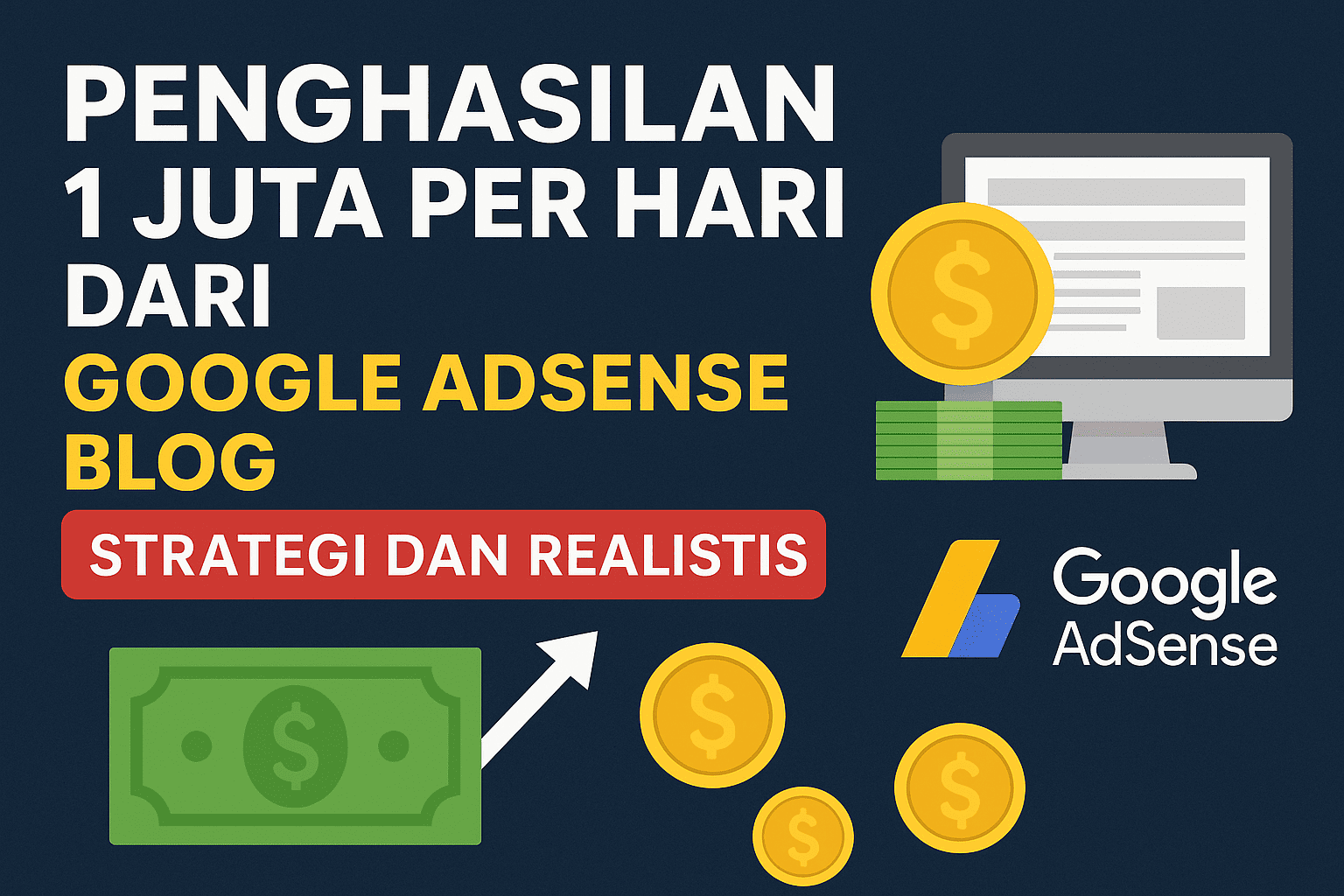 Penghasilan 1 Juta Per Hari dari Google AdSense Blog: Strategi dan Realistis